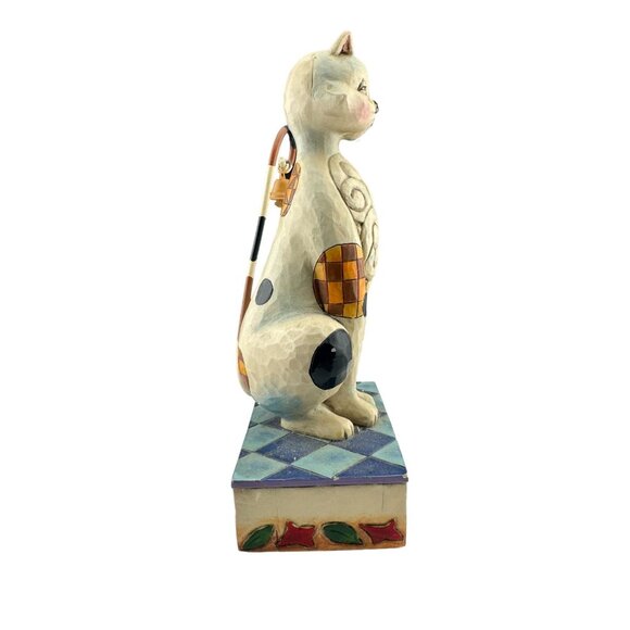 Jim Shore Cat Figurine "Vigilance" With Bell Tail 6" Tall Handcrafted Polyresin - Picture 2 of 4